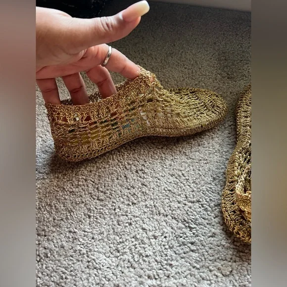 Stretchy Gold Gypsy Moccasin - Picture 6 of 9